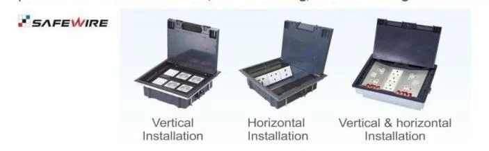 Raised Floor Box Twin 13A Power Switched Socket Data Outlet