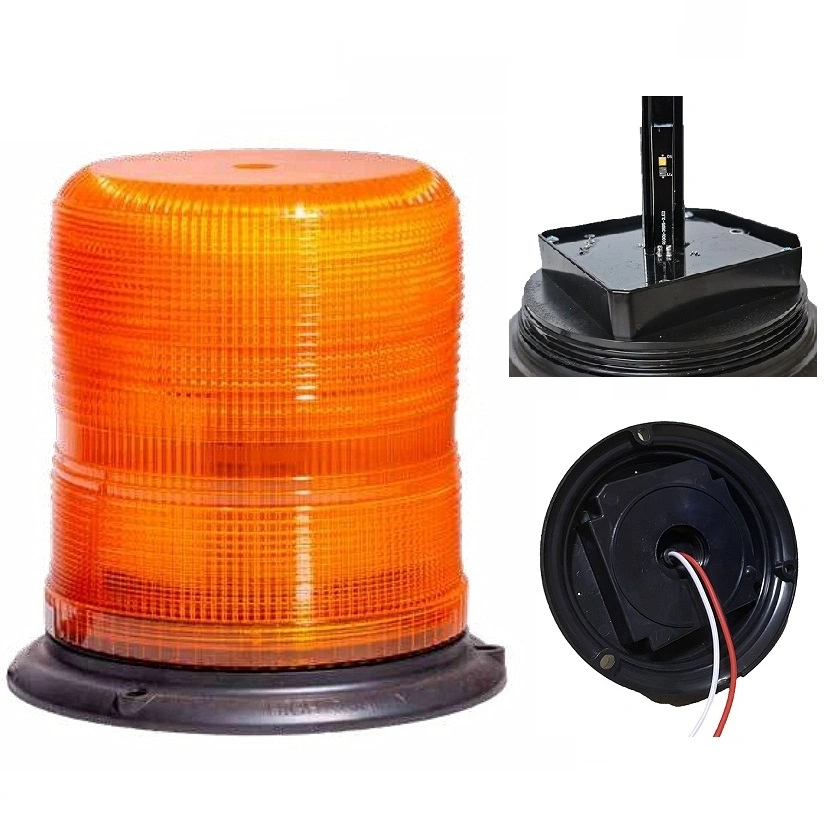 Super Bright DC10-48V LED Rotary Lamp Heavy Duty Vehicle Mining Area Warning Light LED Beacon Amber 7